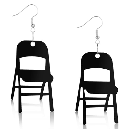 2st Klappstuhl Ohrringe, 3D Kampf Acryl Bewegungs Ohrringe Lustige Anhänger Ohrringe für Frauen und Mädchen Halloween Weihnachtsgeschenke von SAVITA