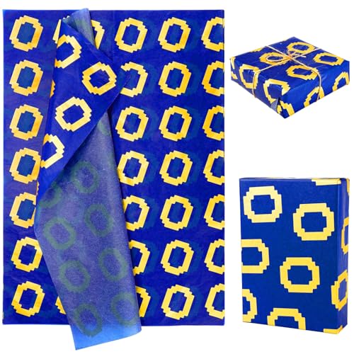 30 Stk Seidenpapierbögen, 50x35cm Goldring Blau Süßes Seidenpapier Glatt zum Basteln für Partys Feiern Geschenkverpackungen 30 Stk Seidenpapierbögen, 50x35cm Goldring Blau Süßes Seidenpapier Glatt zum Basteln für Partys Feiern Geschenkverpackungen von SAVITA
