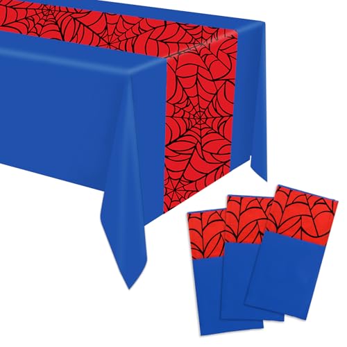 3stk Tischdecken mit Spinnennetz-Motiven, 274 x 137 cm Kunststoff Blaue und Rote Tischdecken mit Spinnennetz-Motiven Cartoon-Dekorationen für Geburtstagspartys für Kinder und Jungen 3stk Tischdecken mit Spinnennetz-Motiven, 274 x 137 cm Kunststoff Blaue und Rote Tischdecken mit Spinnennetz-Motiven Cartoon-Dekorationen für Geburtstagspartys für Kinder und Jungen von SAVITA