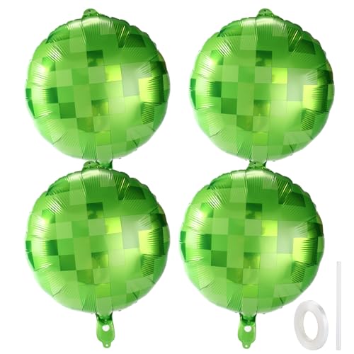 4 Stk Pixel Luftballons, 45,72cm Grün Aluminiumfolie Folienballons Partydekorationen für Jungen Mädchen Geburtstage Partyzubehör Feiern 4 Stk Pixel Luftballons, 45,72cm Grün Aluminiumfolie Folienballons Partydekorationen für Jungen Mädchen Geburtstage Partyzubehör Feiern von SAVITA