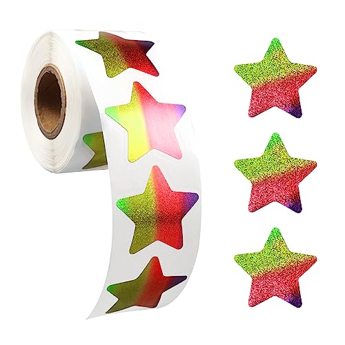 500 Stück Stern Aufkleber, Selbstklebend Holografische Aufkleber Sterne Stern Aufkleber Belohnungsaufkleber Sternaufkleber zum Basteln für Klassenzimmer Lehrer Zubehör (Roter und Gelber Farbverlauf) 500 Stück Stern Aufkleber, Selbstklebend Holografische Aufkleber Sterne Stern Aufkleber Belohnungsaufkleber Sternaufkleber zum Basteln für Klassenzimmer Lehrer Zubehör (Roter und Gelber Farbverlauf) von SAVITA