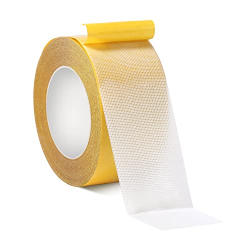 50mm Doppelseitiges Gewebeband, Strapazierfähig Super Klebrig Multifunktional Doppelseitiges Klebeband Breit Double Sided Tape Heavy Duty für Zuhause Büro Schule (20m Lang) von SAVITA