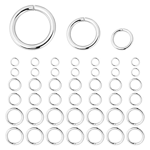 60 Stück Biegeringe 925 Sterling silber, 4 mm 5 mm 6 mm Verschiedene Größen Schmuck Biegeringe Offene Biegeringe für die Schmuckherstellung Ohrringe Schlüsselanhänger Armbänder von SAVITA