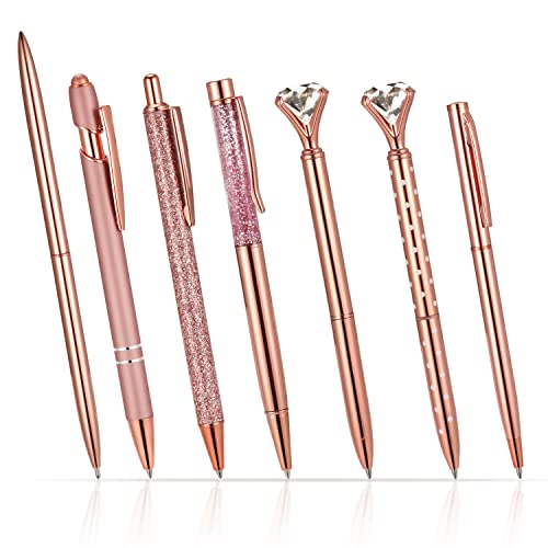 7stk Roségold Kugelschreiber, Kristall Metall Stifte Roségold Schwarze Tinte Feine Spitze Glitzer Kugelschreiber Personalisiert für Hochzeit Zuhause Schule Büro Zubehör 7stk Roségold Kugelschreiber, Kristall Metall Stifte Roségold Schwarze Tinte Feine Spitze Glitzer Kugelschreiber Personalisiert für Hochzeit Zuhause Schule Büro Zubehör von SAVITA