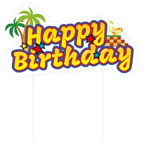 Cartoon-Tortenaufsatz, Animationsthema Happy Birthday Tortendekoration Baum Sterndesign Geburtstagsparty-Zubehör für Jungen Kinder Cartoon-Tortenaufsatz, Animationsthema Happy Birthday Tortendekoration Baum Sterndesign Geburtstagsparty-Zubehör für Jungen Kinder von SAVITA