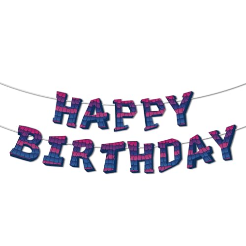 Happy Birthday Banner, Vorgefertigte Party Banner Dekoration Videospiel Geburtstagsmotiv Partyzubehör für Jungen & Mädchen Happy Birthday Banner, Vorgefertigte Party Banner Dekoration Videospiel Geburtstagsmotiv Partyzubehör für Jungen & Mädchen von SAVITA