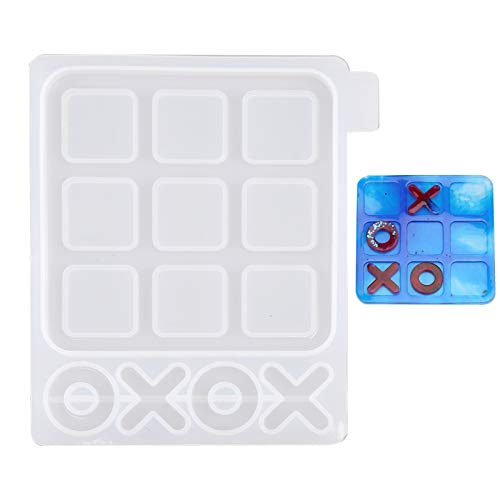 SAVITA 1 Stück 13×12cm Tic Tac Toe Mould XO Brettspiel Silikonharzform Silikon Epoxidharz Gießform für Heimwerker Kinder Tischspiele für Erwachsene Familienbrettspiele SAVITA 1 Stück 13×12cm Tic Tac Toe Mould XO Brettspiel Silikonharzform Silikon Epoxidharz Gießform für Heimwerker Kinder Tischspiele für Erwachsene Familienbrettspiele von SAVITA