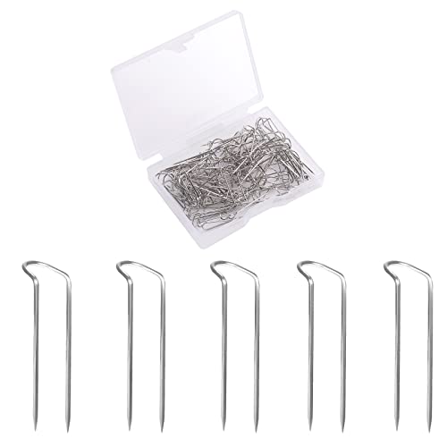 SAVITA 100 Stück Quilting Pins, Gabelstifte Edelstahl-Bastelstifte Doppelblockierstifte Mehrzweck-Geradestifte zum Nähen Schmuck-Display und Wohnkultur (2,3 cm/0,9inch Lang) von SAVITA