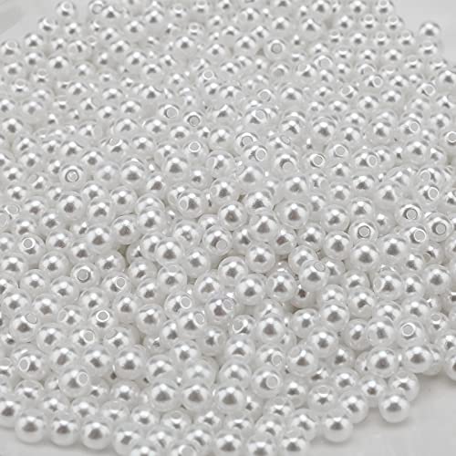 SAVITA 1000 Stück 6mm Weiße Runde Perle Satin Lose Abstandsperlen für DIY Craft Halsketten Armbänder Ohrringe Ringe Schmuckherstellung SAVITA 1000 Stück 6mm Weiße Runde Perle Satin Lose Abstandsperlen für DIY Craft Halsketten Armbänder Ohrringe Ringe Schmuckherstellung von SAVITA