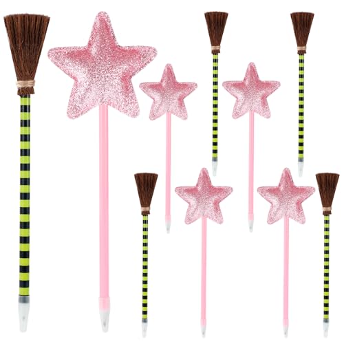 SAVITA 10stk Prinzessinnen und Hexen Partygeschenke, Inklusive 5 Rosa Stern Kugelschreiber und 5 Grünen Hexenbesen Stifte für Halloween Geburtstag Cosplay Party Zubehör Fangeschenke SAVITA 10stk Prinzessinnen und Hexen Partygeschenke, Inklusive 5 Rosa Stern Kugelschreiber und 5 Grünen Hexenbesen Stifte für Halloween Geburtstag Cosplay Party Zubehör Fangeschenke von SAVITA
