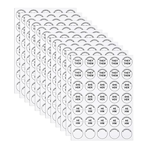 SAVITA 12 Stück Pronomen Sticker, Schwarz-weiß, PVC, Typografisch, Minimalistisch, Sticker für Namensschilder, Party-Arbeitszubehör SAVITA 12 Stück Pronomen Sticker, Schwarz-weiß, PVC, Typografisch, Minimalistisch, Sticker für Namensschilder, Party-Arbeitszubehör von SAVITA