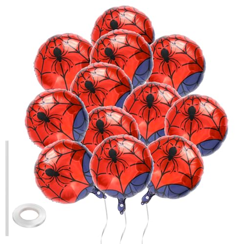 SAVITA 12stk Spinnennetz Ballon, 45cm Spinnen Ballon Folien Rote und Blaue Heldenparty-Dekoration für Kindergeburtstage Partyzubehör Halloween SAVITA 12stk Spinnennetz Ballon, 45cm Spinnen Ballon Folien Rote und Blaue Heldenparty-Dekoration für Kindergeburtstage Partyzubehör Halloween von SAVITA