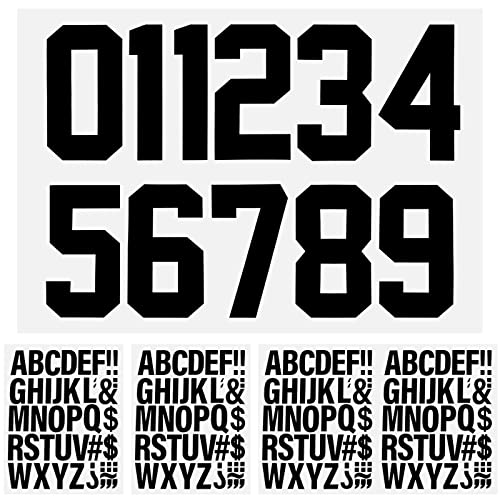 SAVITA 147 TLG Buchstaben und Zahlen zum Aufbügeln, Aufbügeln von Buchstaben für Kleidung Wasserdicht 20 cm Aufbügeln Zahlen und 5 cm zum Aufbügeln Buchstaben für Teamuniformen T-Shirts (Schwarz) von SAVITA