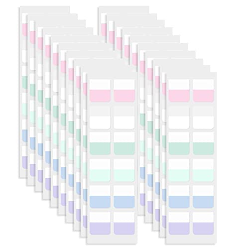 SAVITA 240 Stück Beschreibbar Index Tabs, Selbstklebend Page Marker Wiederverwendbar Seitenmarkierungen zum Lesen von Indexen Aktenordnern Büchernotizen (Gemischte Lichtfarben) von SAVITA