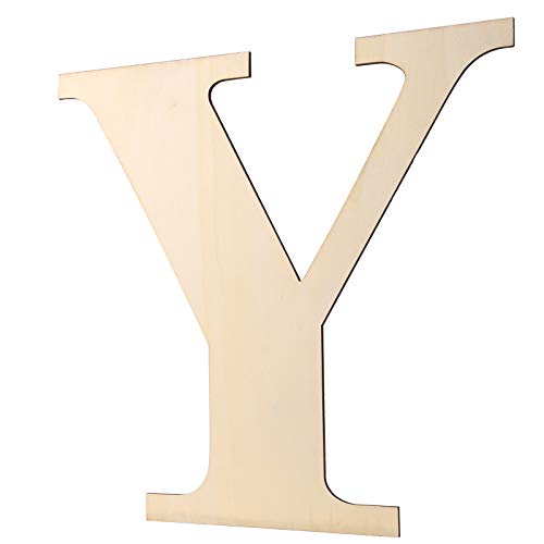 SAVITA 30 cm Holzbuchstaben, blanko, Schild, unfertige Holzscheiben, für Zuhause, Wanddekoration, Basteln, Bastelprojekte (Y) von SAVITA