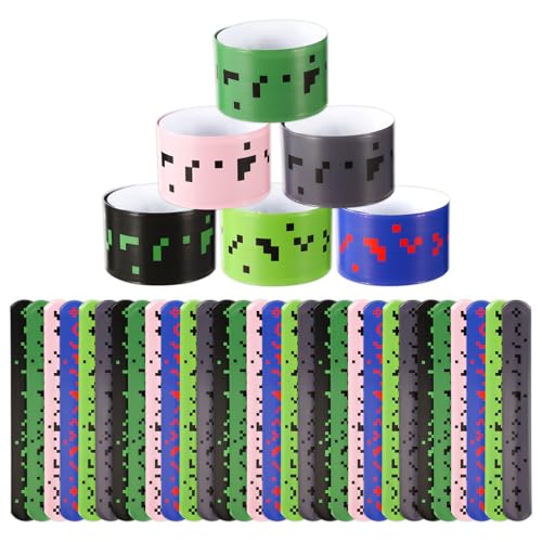 SAVITA 36 Stück Pixel Schlagarmbänder, 6 Stile Pixel-Themenparty Geschenke Lustige Schlagarmbänder für Videospielpartys für Geburtstagsdekorationen Klassenzimmerpreise Geschenkaustausch SAVITA 36 Stück Pixel Schlagarmbänder, 6 Stile Pixel-Themenparty Geschenke Lustige Schlagarmbänder für Videospielpartys für Geburtstagsdekorationen Klassenzimmerpreise Geschenkaustausch von SAVITA