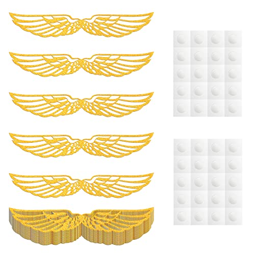 SAVITA 50 Stück Goldene Flügel Cupcake Topper Kindergeburtstag Cupcake Deko Zauberer Geburtstag Party Kuchendekoration Tortendeko für Süßigkeiten Fans Party Geburtstag Backen Muffin Topper Deko SAVITA 50 Stück Goldene Flügel Cupcake Topper Kindergeburtstag Cupcake Deko Zauberer Geburtstag Party Kuchendekoration Tortendeko für Süßigkeiten Fans Party Geburtstag Backen Muffin Topper Deko von SAVITA