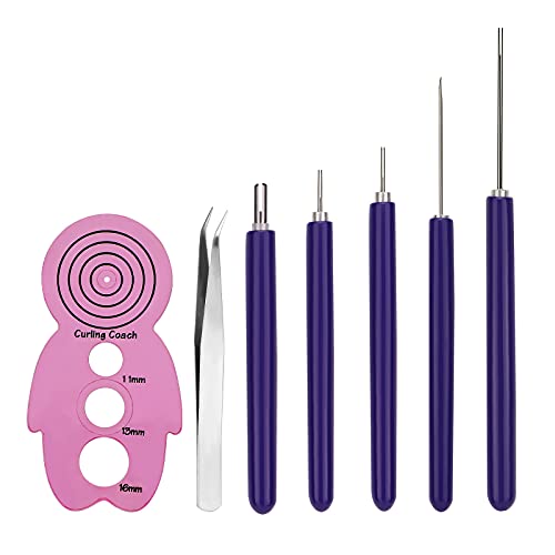 SAVITA 7 Stk Quilling Werkzeuge für Papier Einschließlich Einem Curling Coach und Einer Pinzette für Rollende Papierblumen, Kunsthandwerk, Heimwerken, Anfänger, Fortgeschrittene Quiller SAVITA 7 Stk Quilling Werkzeuge für Papier Einschließlich Einem Curling Coach und Einer Pinzette für Rollende Papierblumen, Kunsthandwerk, Heimwerken, Anfänger, Fortgeschrittene Quiller von SAVITA