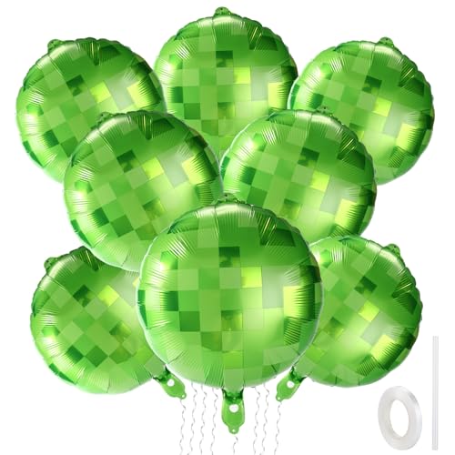 SAVITA 8 Stk Pixel Luftballons, 45,72cm Große Grüne Aluminiumfolien Luftballons mit Band und Strohhalm Pixel Mottoparty Dekoration für Jungen Mädchen Partyzubehör Feiern SAVITA 8 Stk Pixel Luftballons, 45,72cm Große Grüne Aluminiumfolien Luftballons mit Band und Strohhalm Pixel Mottoparty Dekoration für Jungen Mädchen Partyzubehör Feiern von SAVITA
