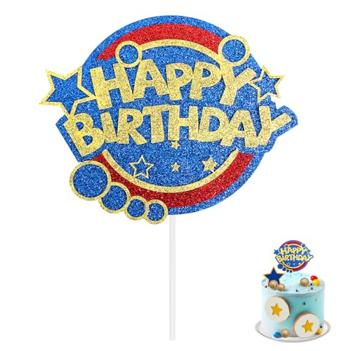 SAVITA Glitzernder Blauer Igel-Tortenaufsatz, Doppelseitig Happy Birthday-Tortenaufsatz Cartoon-Motiv Partydekoration für Kinder Jungen Mädchen Geburtstagszubehör SAVITA Glitzernder Blauer Igel-Tortenaufsatz, Doppelseitig Happy Birthday-Tortenaufsatz Cartoon-Motiv Partydekoration für Kinder Jungen Mädchen Geburtstagszubehör von SAVITA