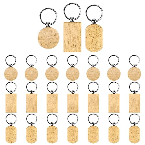 SAVITA Holz Schlüsselanhänger Rohlinge, 24 Stück, DIY Geschenk Bastelarbeiten, Holzarbeiten-Schlüsselanhänger-Kit, Klein oder Mini, Rustic, Unisex, Holz, Erwachsen, Faltbar: Nein SAVITA Holz Schlüsselanhänger Rohlinge, 24 Stück, DIY Geschenk Bastelarbeiten, Holzarbeiten-Schlüsselanhänger-Kit, Klein oder Mini, Rustic, Unisex, Holz, Erwachsen, Faltbar: Nein von SAVITA