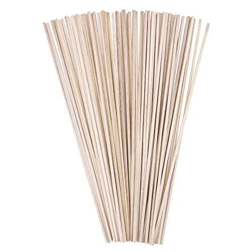 SAVITA Holzstäbchen zum Basteln, 60 Stück 300 x 3 x 3 mm/12 x 1/8 x 1/8 Zoll Holzstäbe Quadratische Unbehandelte Holzleisten für Bastel- und Heimwerkerprojekte von SAVITA