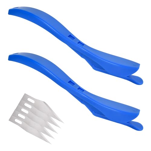 2 Stück Geschenkpapier Schneider mit 5 Ersatzklingen, Sicherheitsmesser, Papier-Schneidemesser, für Papier, Folien, Wrapping von SAVOSWEET