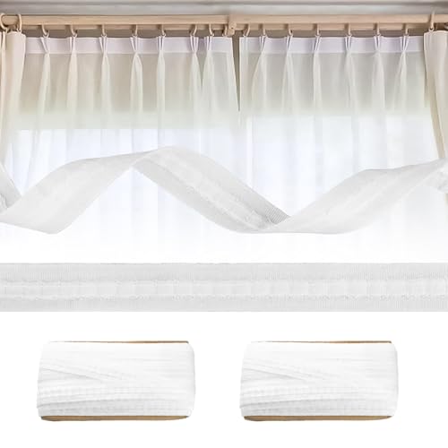 30M X 2.5CM Gardinenband, Reißfestes Gardinen Kräuselband, Universalband für Vorhangfalten zum Aufnähen, Gardinen-Faltenband Mühelose Installation, Kräuselband Perfekt für DIY Vorhänge & Möbel 30M X 2.5CM Gardinenband, Reißfestes Gardinen Kräuselband, Universalband für Vorhangfalten zum Aufnähen, Gardinen-Faltenband Mühelose Installation, Kräuselband Perfekt für DIY Vorhänge & Möbel von SAVOSWEET