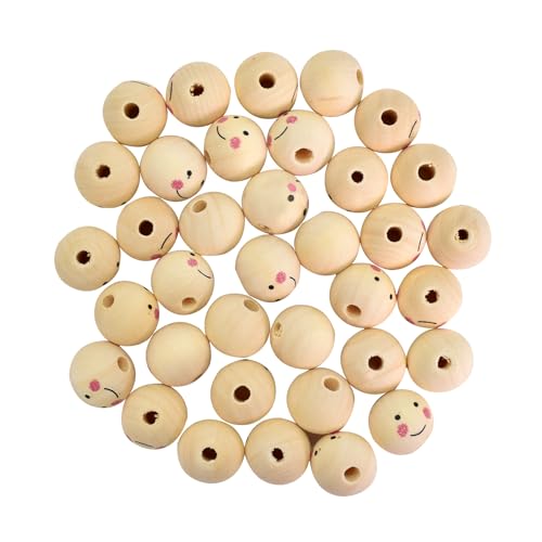 50 Lächelnde Holzperlen 20mm - Holzkugeln Set Natur - Kugeln Holz 20mm, Perfekt für Heimdekoration, Schmuckherstellung, Bastelprojekte 50 Lächelnde Holzperlen 20mm - Holzkugeln Set Natur - Kugeln Holz 20mm, Perfekt für Heimdekoration, Schmuckherstellung, Bastelprojekte von SAVOSWEET