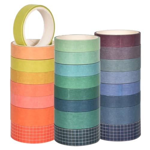 SAVOSWEET Washi Tape Set, 24 Rollen Washi Tape Scrapbooking, Masking Tape Bunt, 3 Meter Lange pro Rolle, 15mm, 10mm Breit, Dekoratives Washi Klebeband für DIY, Bullet Journals, Fotoalbum, Handwerk SAVOSWEET Washi Tape Set, 24 Rollen Washi Tape Scrapbooking, Masking Tape Bunt, 3 Meter Lange pro Rolle, 15mm, 10mm Breit, Dekoratives Washi Klebeband für DIY, Bullet Journals, Fotoalbum, Handwerk von SAVOSWEET