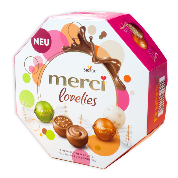 Merci Lovelies gefüllte Schokokugeln, 5 Sorten, 185g Merci Lovelies gefüllte Schokokugeln, 5 Sorten, 185g von SB Union
