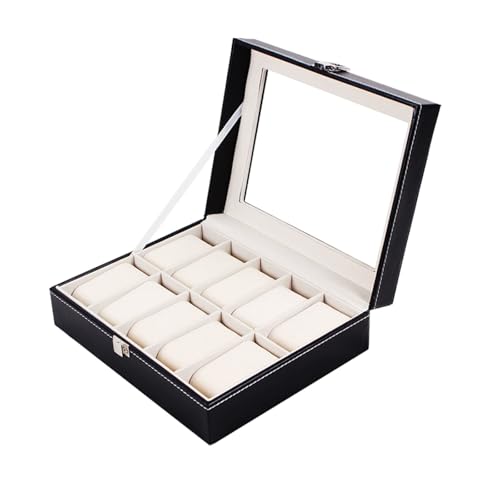 SBCC Uhrenbox aus Holz, Aufbewahrungsbox, Uhrenbox, Sortierbox(10 grids) von SBCC