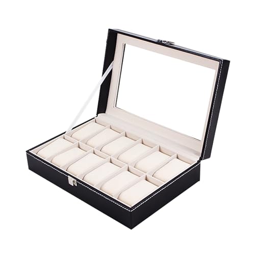 SBCC Uhrenbox aus Holz, Aufbewahrungsbox, Uhrenbox, Sortierbox(15 grids) von SBCC
