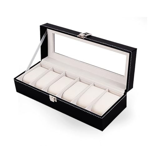 SBCC Uhrenbox aus Holz, Aufbewahrungsbox, Uhrenbox, Sortierbox(6 grids) von SBCC