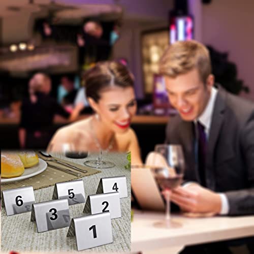 SBCGFY Metall-Tischkarten 1-50/1-100 Edelstahl-Tischnummernschilder im Zeltstil für Restaurants und Hochzeiten, doppelseitig digital/1 bis 100/5 x 4 cm SBCGFY Metall-Tischkarten 1-50/1-100 Edelstahl-Tischnummernschilder im Zeltstil für Restaurants und Hochzeiten, doppelseitig digital/1 bis 100/5 x 4 cm von SBCGFY