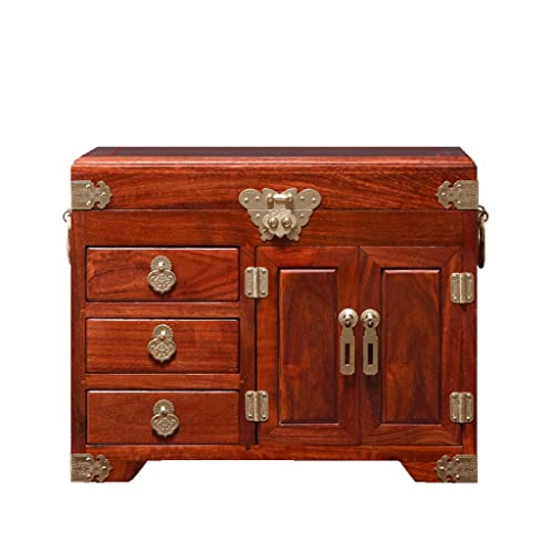 SBCGFY Schmuckhalter, Mahagoni-Schmuckschatulle, Holz-Ankleidebox, Schatzkiste, Aufbewahrungsbox für Ohrringe, Schmuck-Display-Box SBCGFY Schmuckhalter, Mahagoni-Schmuckschatulle, Holz-Ankleidebox, Schatzkiste, Aufbewahrungsbox für Ohrringe, Schmuck-Display-Box von SBCGFY