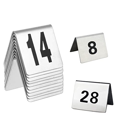 SBCGFY Tischkarten aus Edelstahl für Restaurant-Tischnummern 1-50/1-100 – zyklisch verwendbar und leicht zu reinigen – Tischnummernkarten doppelseitig/1 bis 100/5 x 4 cm SBCGFY Tischkarten aus Edelstahl für Restaurant-Tischnummern 1-50/1-100 – zyklisch verwendbar und leicht zu reinigen – Tischnummernkarten doppelseitig/1 bis 100/5 x 4 cm von SBCGFY