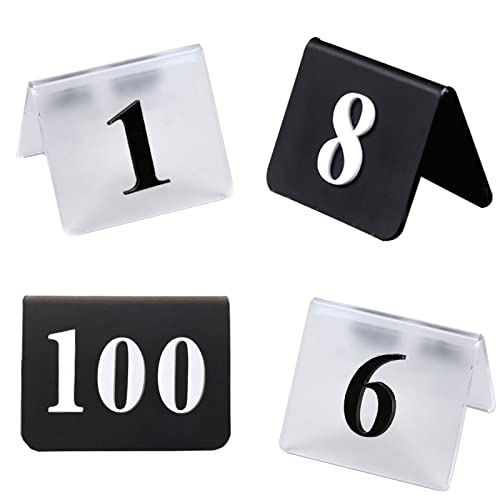 SBCGFY Tischnummernkarte aus Acryl, einfach zu stapelnde Schilderplatten, transparente/schwarz mattierte Tischkarten, für Bankette, Cafés, Hotels/Schwarz mattiert/1-100 SBCGFY Tischnummernkarte aus Acryl, einfach zu stapelnde Schilderplatten, transparente/schwarz mattierte Tischkarten, für Bankette, Cafés, Hotels/Schwarz mattiert/1-100 von SBCGFY