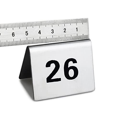 SBCGFY Tischnummernkarten aus Edelstahl, stapelbar, 1–50/100, stapelbar, 1 bis 100, L: 40 x B: 50 mm SBCGFY Tischnummernkarten aus Edelstahl, stapelbar, 1–50/100, stapelbar, 1 bis 100, L: 40 x B: 50 mm von SBCGFY