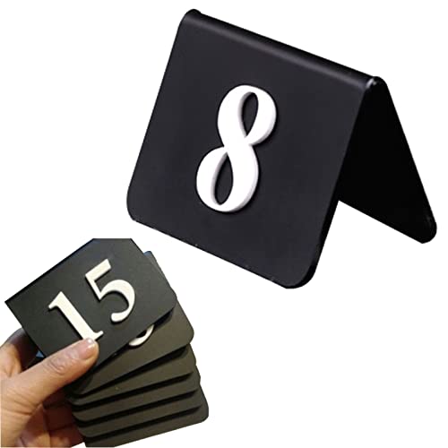 SBCGFY Tischnummernschilder 50, Teller, transparentes Acryl/schwarz mattierte Tischkarten, können in Restaurants, Bars, Partys und Hochzeiten verwendet Werden/schwarz mattiert/1–100 SBCGFY Tischnummernschilder 50, Teller, transparentes Acryl/schwarz mattierte Tischkarten, können in Restaurants, Bars, Partys und Hochzeiten verwendet Werden/schwarz mattiert/1–100 von SBCGFY