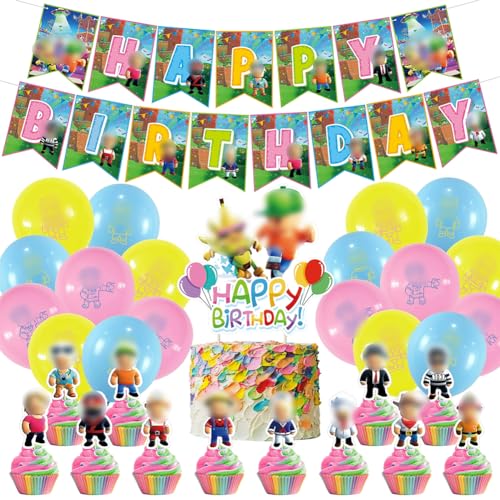 SBJJGQIS 32 Stücke Guys Geburtstag Deko, Guys Party Dekorationsset mit Banner, Luftballons, Cake Topper für Jungen Fans SBJJGQIS 32 Stücke Guys Geburtstag Deko, Guys Party Dekorationsset mit Banner, Luftballons, Cake Topper für Jungen Fans von SBJJGQIS