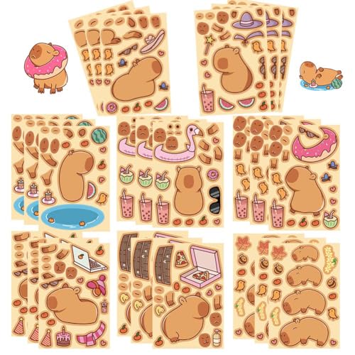 Wasserdelfine Aufkleber Capybara Sticker Set,Capybara Diy Sticker,18 Stück Cute Animal Stickers,Tier Aufkleber,Kinder Sticker Set,Diy Sticker Kinder,Diy Gesichtsaufkleber,Erwachsene Kinder Wasserdelfine Aufkleber Capybara Sticker Set,Capybara Diy Sticker,18 Stück Cute Animal Stickers,Tier Aufkleber,Kinder Sticker Set,Diy Sticker Kinder,Diy Gesichtsaufkleber,Erwachsene Kinder von SBJJGQIS