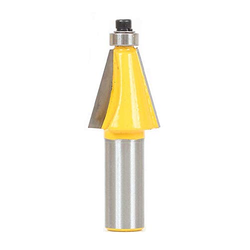 SBJKLYRN, 15-Grad-Fasekanten-Formfräser - Trend-Fräser for Fasenkanten und Holzfräsen, Hartmetallspitze, Werkzeug mit oberem Lager ，Router-Bits(1/2 inch shank) von SBJKLYRN
