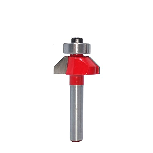 SBJKLYRN, Trend-Fräser – 1/4-Zoll-Schaft, 45-Grad-Fasenkantenformfräser mit oberem Lager, Wolframkarbid-Fasenfräser ，Router-Bits(1/4in) von SBJKLYRN