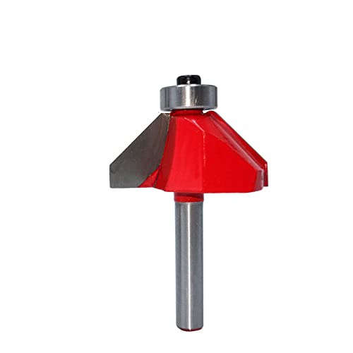 SBJKLYRN, Trend-Fräser – 1/4-Zoll-Schaft, 45-Grad-Fasenkantenformfräser mit oberem Lager, Wolframkarbid-Fasenfräser ，Router-Bits(5/8in) von SBJKLYRN