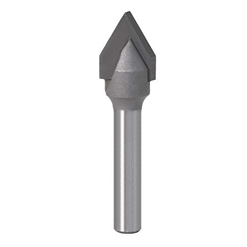 SBJKLYRN, Trend-Fräser – 60-Grad-Fasenkantenformfräser – 1/4-Zoll-Schaft, Doppelnut, V-Nut-Schablonenwerkzeug for die Holzbearbeitung ，Router-Bits von SBJKLYRN