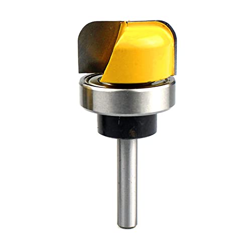 SBJKLYRN, Trend Router Bits - Fasenkanten-Formfräser, 1/4 Zoll Schaft Rundnasen-Nutfräser mit Kugellager for Schüssel- und Tablettschablonen ，Router-Bits(1 1/8 in) von SBJKLYRN