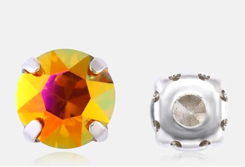 Strasssteine, Runde Strasssteine ​​aus Glas mit Kupferkrallen, Pointback-Kristallsteine, DIY-Aufnäher(Gold) von SBJKLYRN