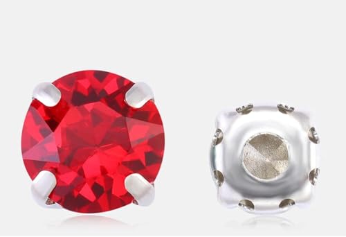 Strasssteine, Runde Strasssteine ​​aus Glas mit Kupferkrallen, Pointback-Kristallsteine, DIY-Aufnäher(Red) von SBJKLYRN
