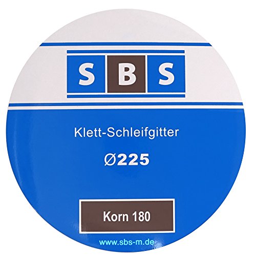 SBS® Klett Schleifgitter für Langhalsschleifer 25 Stück Ø225 mm Korn 180 SB433.5 von SBS